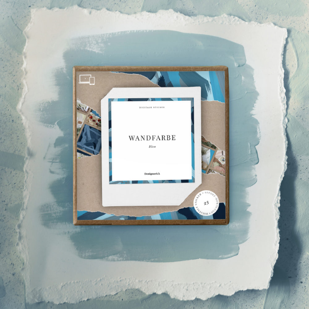 Wandfarbe – Elemente – digitale Aufkleber | Blau