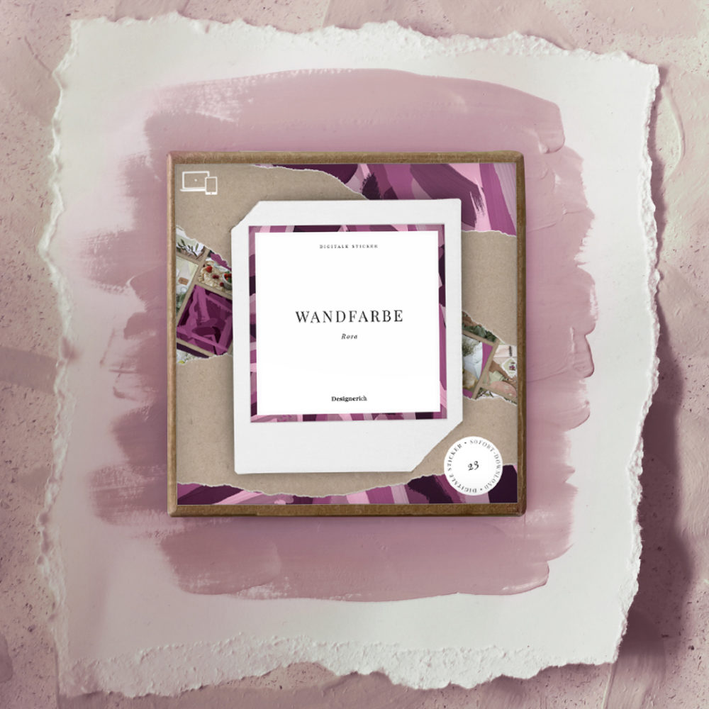 Wandfarbe – Elemente – digitale Aufkleber | Rosa