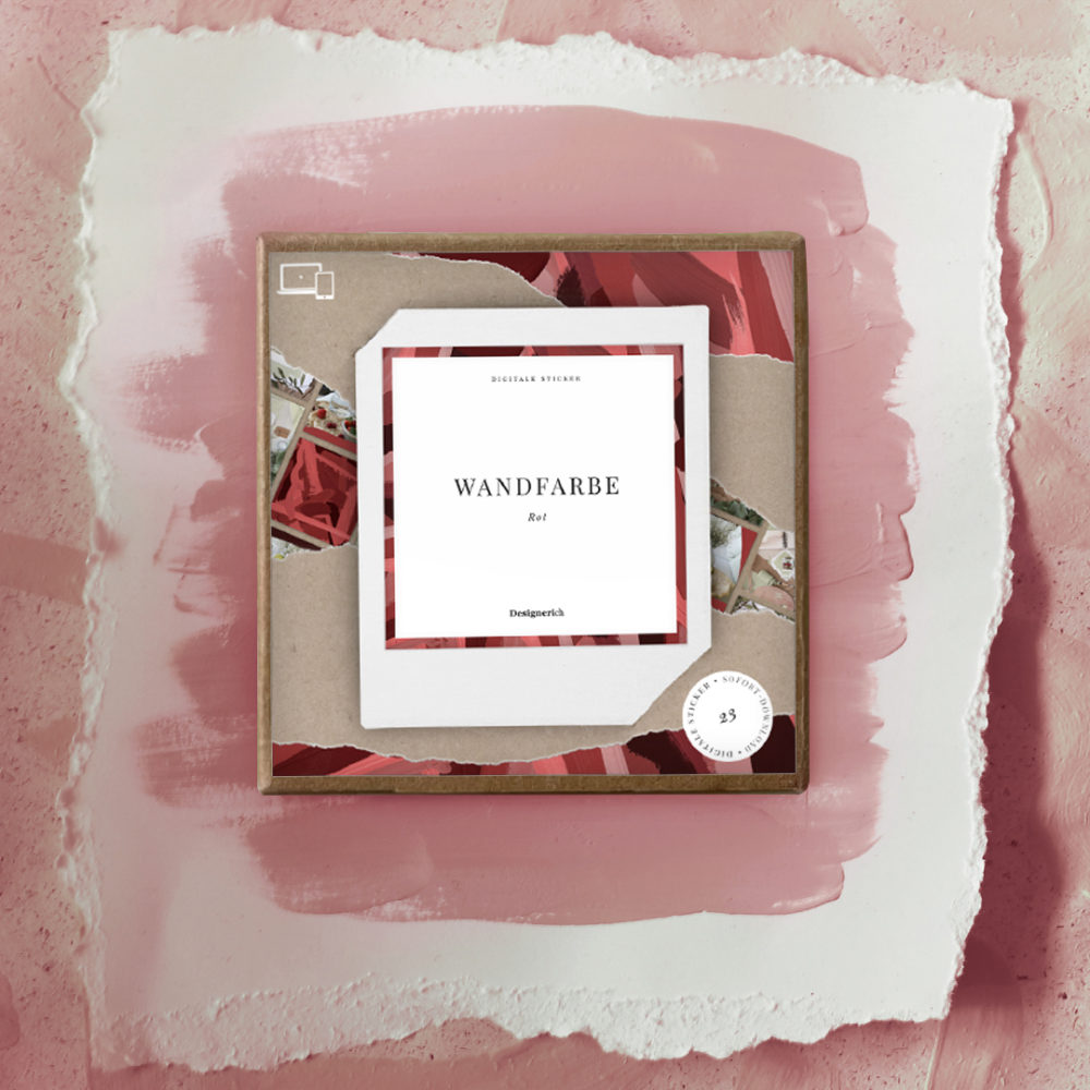 Wandfarbe – Elemente – digitale Aufkleber | Rot