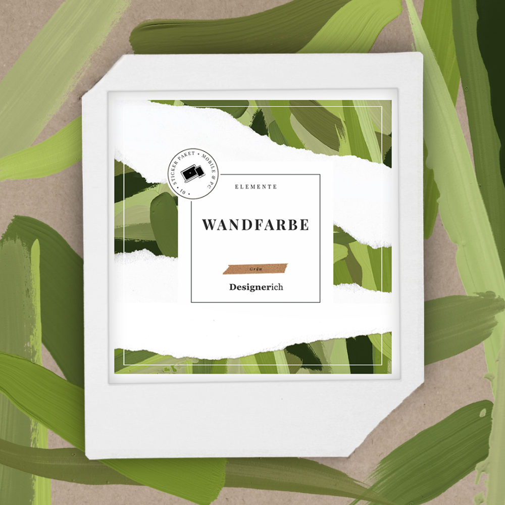 Alternative view of Wandfarbe – Elemente – digitale Aufkleber | Grün