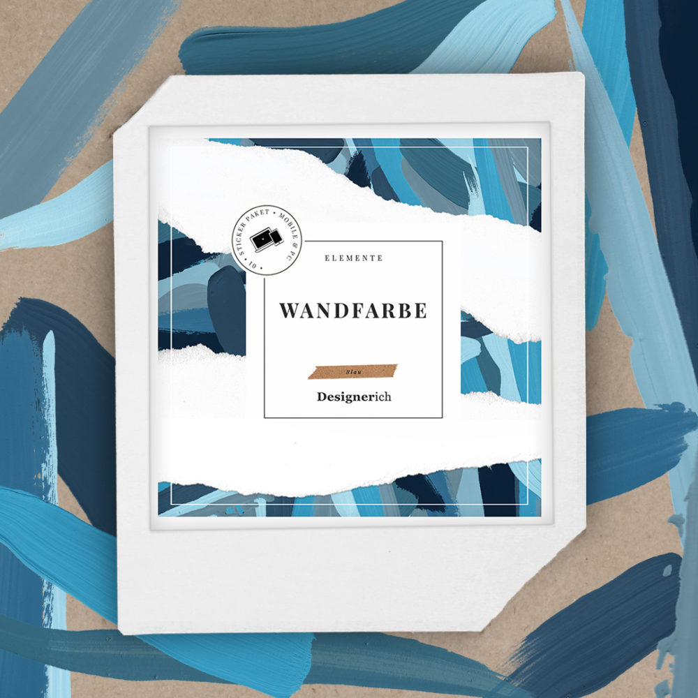 Alternative view of Wandfarbe – Elemente – digitale Aufkleber | Blau