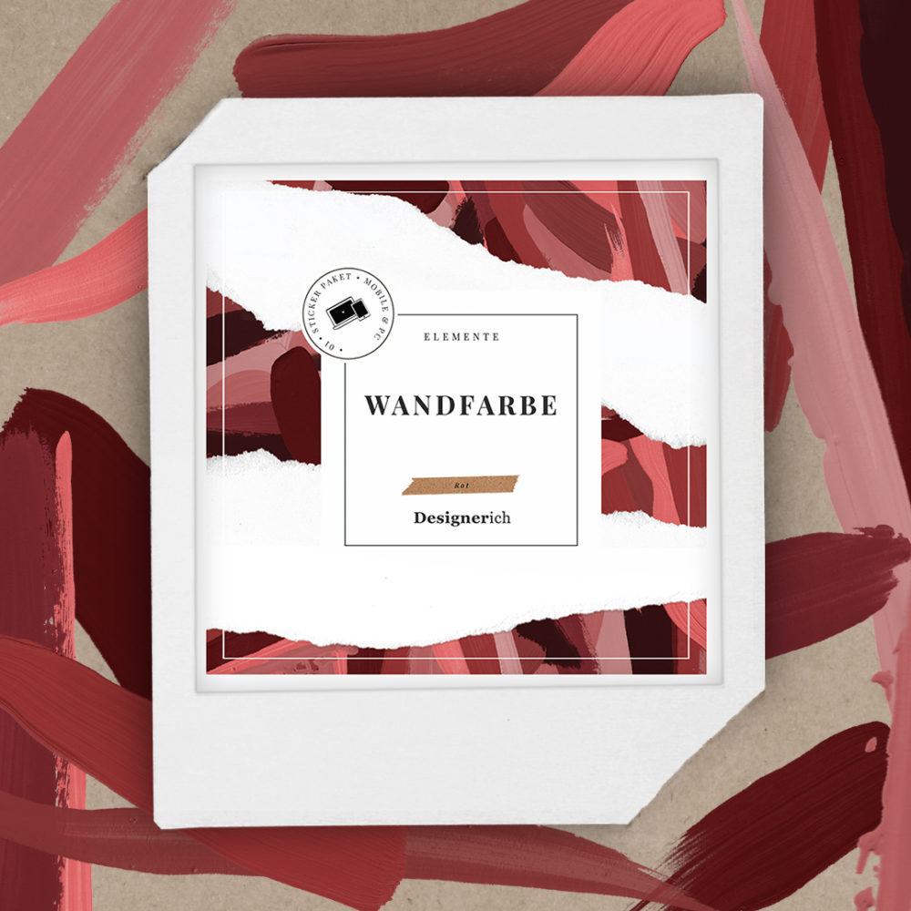 Alternative view of Wandfarbe – Elemente – digitale Aufkleber | Rot