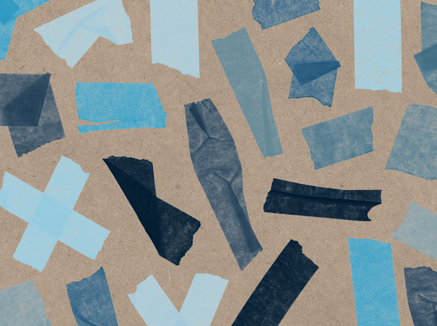 Kreppband – digitale Aufkleber | Blau – Bild 2