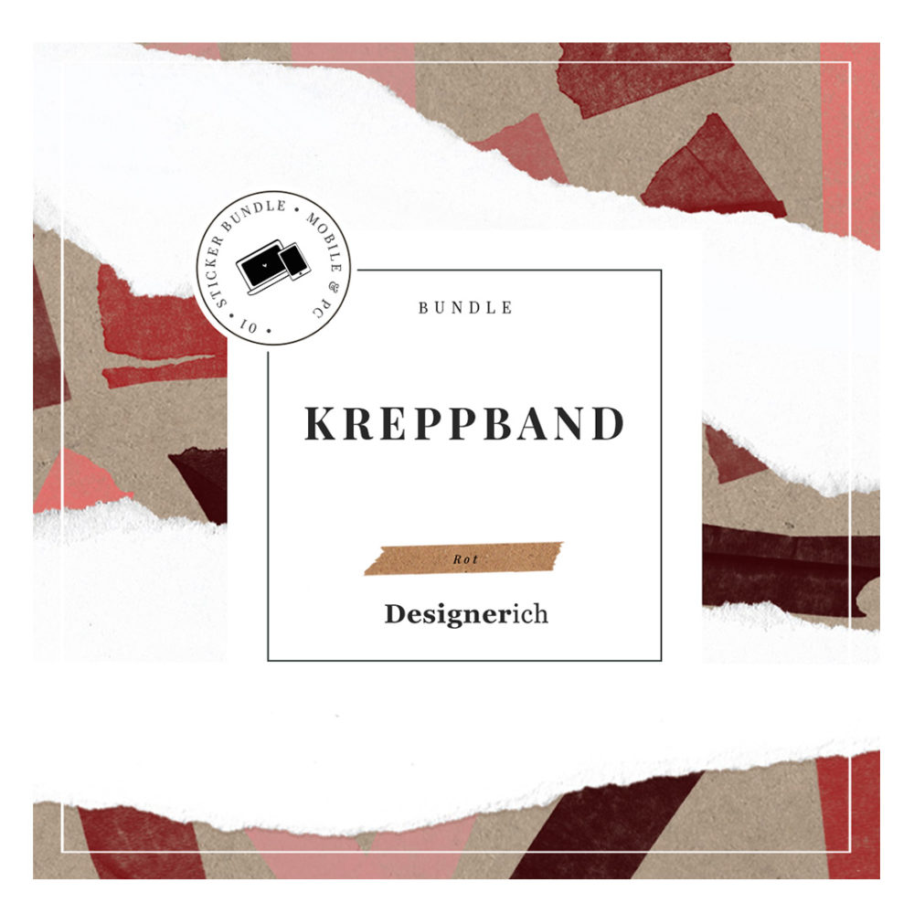 Kreppband – digitale Aufkleber | Rot