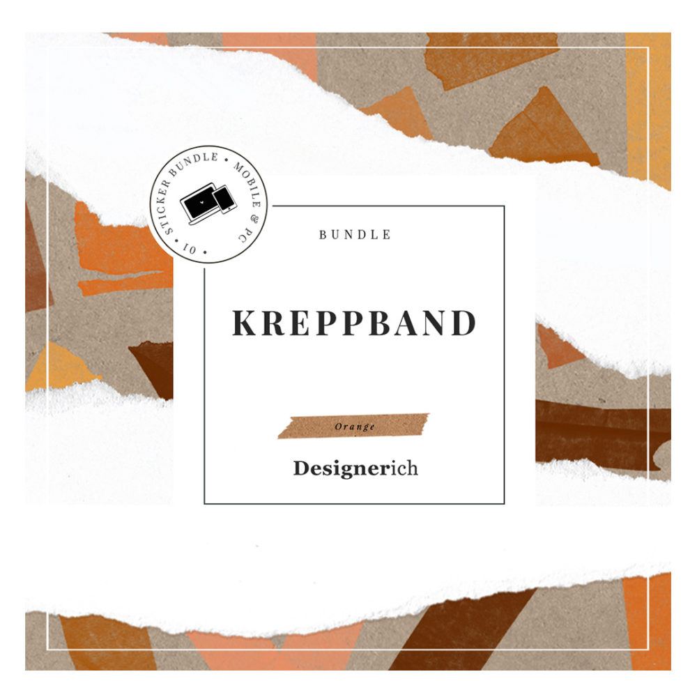 Kreppband – digitale Aufkleber | Orange